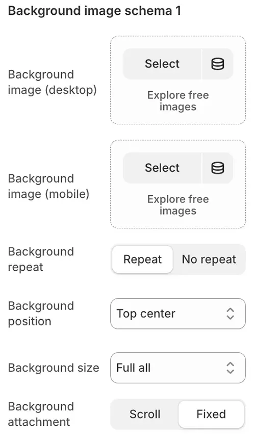 Background image schema
